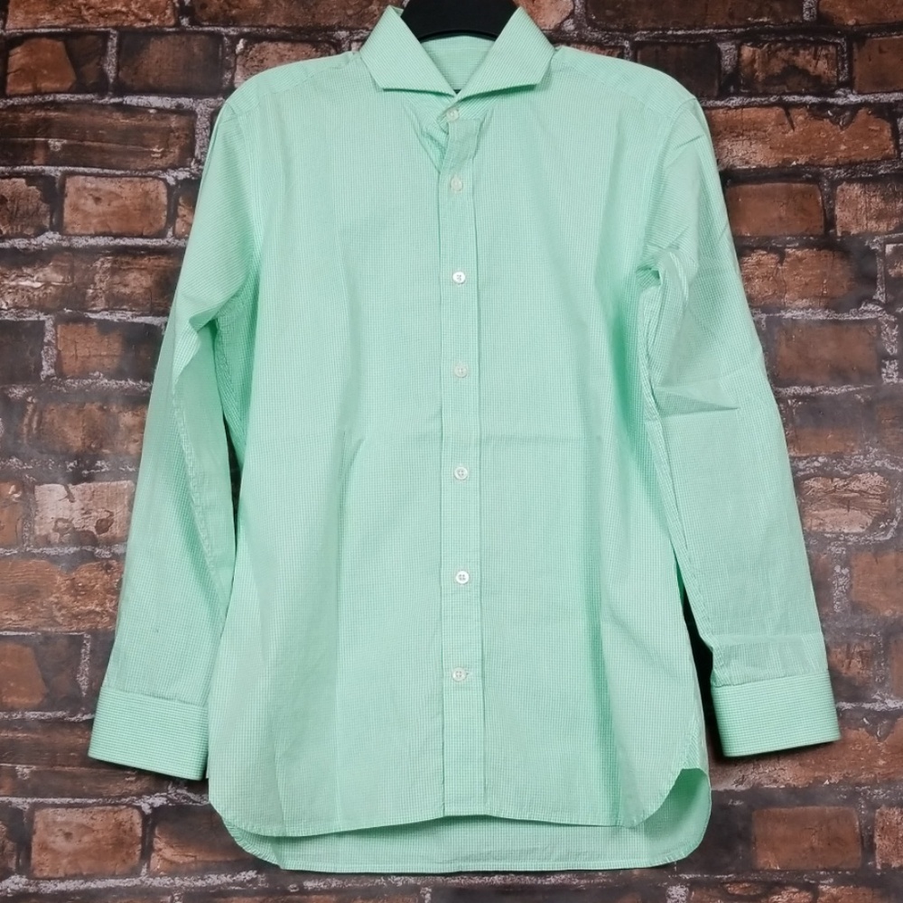 Alton Lane| Green Gingham Dress Shirt